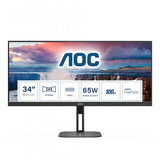 AOC V5 U34V5C/BK Monitor PC 86,4 cm [34] 3440 x 1440 Pixel UltraWide Quad HD LCD Nero (AOC Value-line U34V5C/BK - V5 series - monitor a LED - 34 [34 visualizzabile] - 3440 x 1440 WQHD @ 100 Hz - VA -