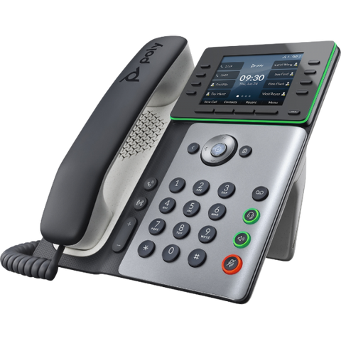 POLY Edge E300 telefono IP Nero, Argento 8 linee LCD