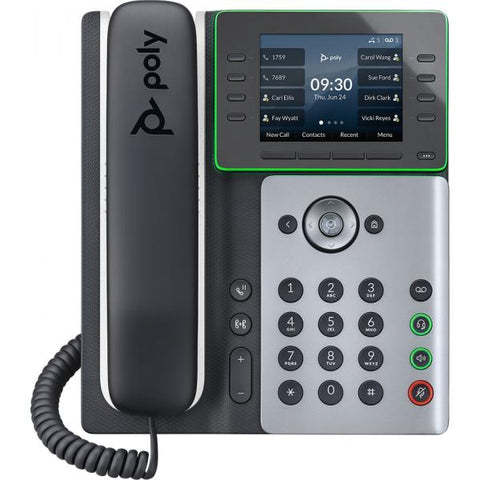 POLY Edge E300 telefono IP Nero, Argento 8 linee LCD