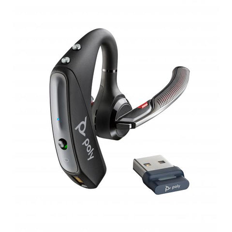 POLY Voyager 5200 Auricolare Wireless A clip Car/Home office Bluetooth Base di ricarica Nero