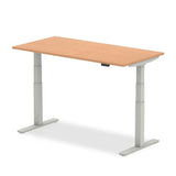 Dynamic Air Colore quercia, Argento (Dynamic Air 1600 x 800mm Height Adjustable Desk Oak Top Silver Leg HA01019 DD)