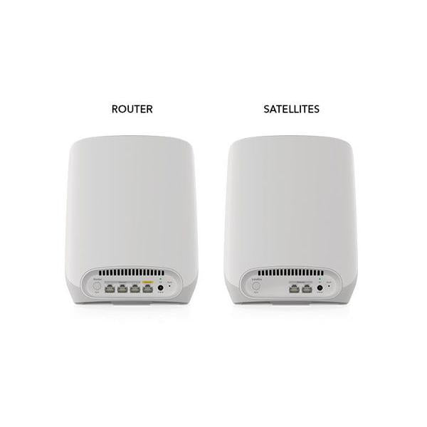 NETGEAR Orbi RBK762S Banda tripla [2.4 GHz/5 GHz/5 GHz] Wi-Fi 6 [802.11ax] Bianco 5 Interno (ORBI AX5400 MESH SYSTEM - 2-SET INCL.1 JAHR ARMOR BNDL)