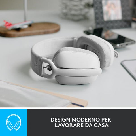 Logitech Zone Vibe 100 Auricolare Wireless A Padiglione Musica and Chiamate Bluetooth Bianco