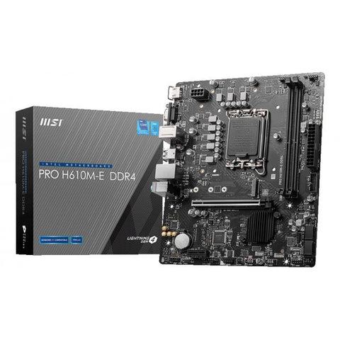 MB MSI H610M-E DDR4 ST1700 2D4 1M.2 4S3 U3.2 GBL H/V MICRO ATX