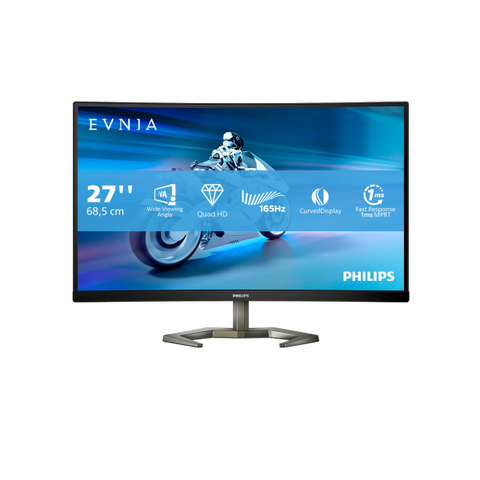 PHILIPS MOMENTUM GAMING 27" LED VA QUAD HD 16:9 CURVO 165Hz 4MS CONTRASTO 4.000:1 FLICKER-FREE HDR10 HDMI DISPLAYPORT NERO