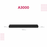 Sony HT-A3000 - soundbar TV bluetooth a 3.1. canali, Dolby Atmos e doppio subwoofer integrato.