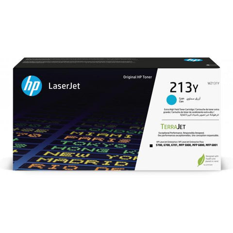 HP Cartuccia toner originale ciano ad altissima capacit LaserJet 213Y (HP 213Y Cyan Extra High Toner Cartridge 12K Pages - W2131Y)