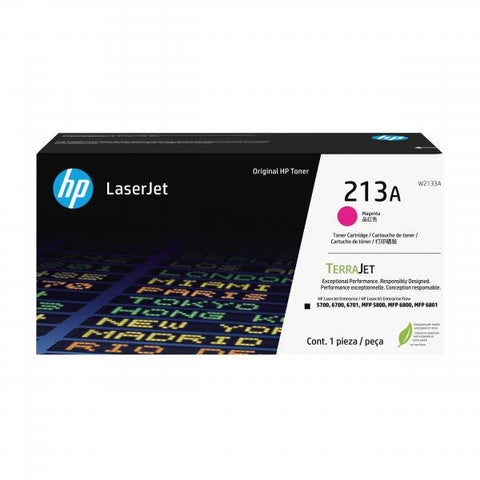 HP Cartuccia toner originale magenta LaserJet 213A (HP 213A - Magenta - original - LaserJet - toner cartridge [W2133A] - for Color LaserJet Enterprise 5700dn, 6700dn, MFP 5800dn, MFP 6800dn)
