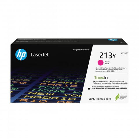 HP Cartuccia toner original magenta ad altissima capacit LaserJet 213Y (HP 213Y Magenta Extra High Toner Cartridge 12K Pages - W2133Y)