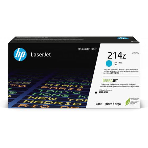 HP Cartuccia toner originale ciano ad altissima capacit LaserJet 214Z (HP 214Z - Ultra High Yield - cyan - or)