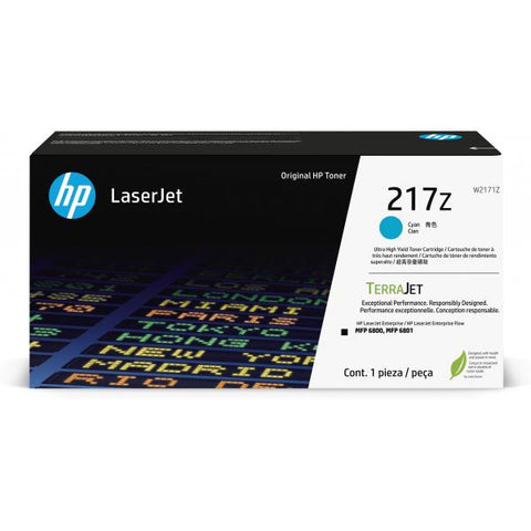 HP Cartuccia toner originale ciano ad altissima capacit LaserJet 217Z (HP 217Z Cyan Extra High Capacity Toner Cartridge 24K Pages - W2171Z)