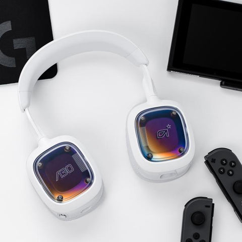 LOGITECH ASTRO A30 CUFFIE GAMING WIRELESS BLUETOOTH /CON CAVO CON MICROFONO RIMOVIBILE DOLBY ATMOS USB-C PER PS5 PS4 XBOX NINTENDO SWITCH PC ANDROID BIANCO PURPLE
