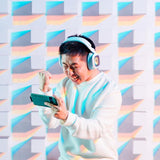 LOGITECH ASTRO A30 CUFFIE GAMING WIRELESS BLUETOOTH /CON CAVO CON MICROFONO RIMOVIBILE DOLBY ATMOS USB-C PER PS5 PS4 XBOX NINTENDO SWITCH PC ANDROID BIANCO PURPLE