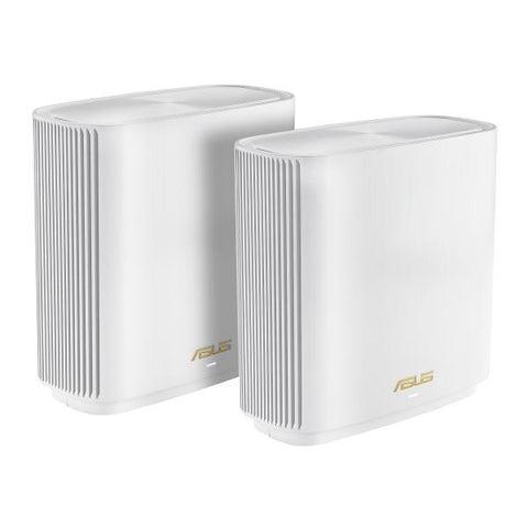 ASUS ZenWiFi AX [XT9] AX7800 2er Set Wei Banda tripla [2.4 GHz/5 GHz/5 GHz] Wi-Fi 6 [802.11ax] Bianco 4 Interno (ZENWIFI XT9 2PK WHITE)