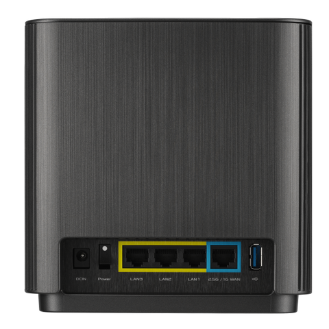 ASUS ZenWiFi AX [XT9] AX7800 1er Pack Schwarz Banda tripla [2.4 GHz/5 GHz/5 GHz] Wi-Fi 6 [802.11ax] Nero 4 Interno (ASUS ZenWiFi XT9 - router - 802.11a/b/)