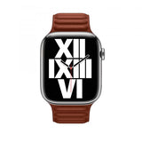 Apple Cinturino a maglie in pelle terra dombra [45 mm] - S/M (*^APPLE WATCH 45 UMBER LL S/M)