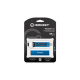 Kingston Technology IronKey Keypad 200 unità flash USB 64 GB USB tipo A 3.2 Gen 1 (3.1 Gen 1) Blu