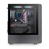 THERMALTAKE S200 TG ARGB CASE MID TOWER MINI-ITX MICRO-ATX ATX FRONTALE MESH PANNELLO LATERALE IN VERTO TEMPERATO 2xUSB.A 3.0 3xVENTOLE 120MM ARGB BLACK