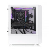 THERMALTAKE S200 TG ARGB CASE MID TOWER MINI-ITX MICRO-ATX ATX FRONTALE MESH PANNELLO LATERALE IN VERTO TEMPERATO 2xUSB.A 3.0 3xVENTOLE 120MM ARGB SNOW/WHITE