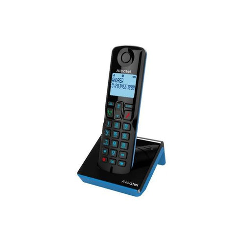 ALCATEL S280 SOLO CORDLESS DECT CON VIVAVOCE 3 TASTI CHIAMATA RAPIDA BLUE/BLACK