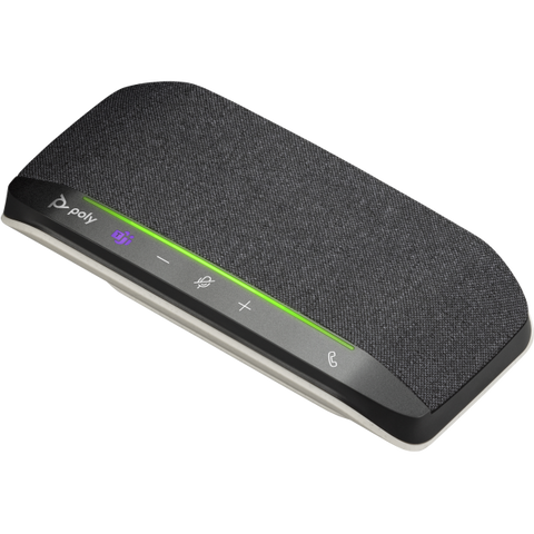 HP Poly Sync 10-M - Speakerphone hands-free - wired - USB-A, USB-C - silver - Certified for Microsoft Teams