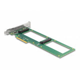 DeLOCK PCI Express 4.0 x8 Karte zu 2 x intern U.2 NVMe SFF-8639 - Bifurcation scheda di interfaccia e adattatore