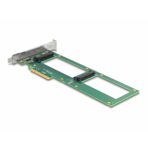 DeLOCK PCI Express 4.0 x8 Karte zu 2 x intern U.2 NVMe SFF-8639 - Bifurcation scheda di interfaccia e adattatore
