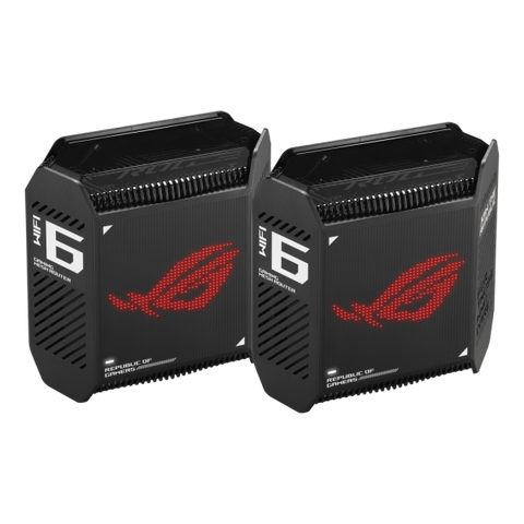 ASUS ROG Rapture GT6 [B-2-PK] Banda tripla [2.4 GHz/5 GHz/5 GHz] Wi-Fi 6 [802.11ax] Nero 4 Interno (ROG RAPTURE GT6 2PACK BLACK)