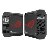ASUS ROG Rapture GT6 [B-2-PK] Banda tripla [2.4 GHz/5 GHz/5 GHz] Wi-Fi 6 [802.11ax] Nero 4 Interno (ROG RAPTURE GT6 2PACK BLACK)