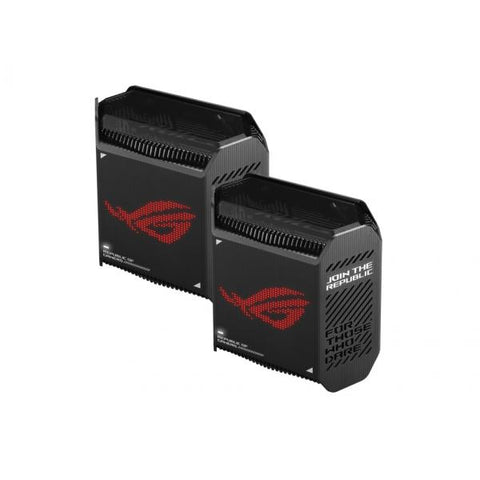 ASUS ROG Rapture GT6 [B-2-PK] Banda tripla [2.4 GHz/5 GHz/5 GHz] Wi-Fi 6 [802.11ax] Nero 4 Interno (ROG RAPTURE GT6 2PACK BLACK)