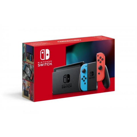 Nintendo Switch consola de juego portátil 15,8 cm [6.2] 32 GB Pantalla táctil Wi-Fi Azul, Gris, Rojo (Switch 1.1 [Neon Red/Blue]) 