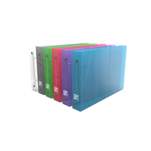 Oxford Hawai raccoglitore ad anelli A5 Blu, Grigio, Porpora, Rosso, Trasparente