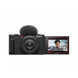Sony Vlog camera ZV-1F di Fotocamera digitale (schermo orientabile, video in 4K, slow motion, funzionalità per vlog) - Nera