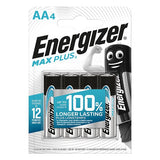 ENERGIZER MAX PLUS BATTERIE AA STILO 1.5 V ALCALINA/MANGANESE CONF 4 Pz.