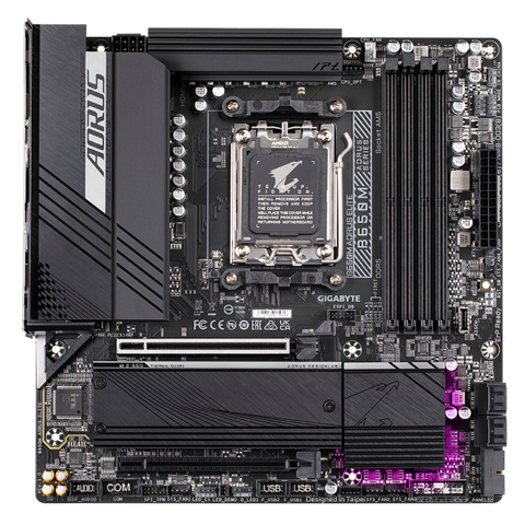 GIGABYTE B650M AORUS ELITE Scheda madre - Supporta CPU AMD Ryzen 9000, VRM a 12+2+2 fasi, fino a 8000 MHz DDR5, 1xPCIe 5.0 + 1xPCIe 4.0 M.2, LAN 2.5GbE, USB 3.2 Gen 2x2 (AORUS B650M ELITE - 1.0 - bun
