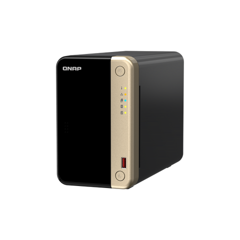 QNAP TS-264 NAS Tower Collegamento ethernet LAN Nero, Oro N5095