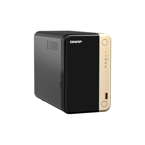 QNAP TS-264 NAS Tower Collegamento ethernet LAN Nero, Oro N5095