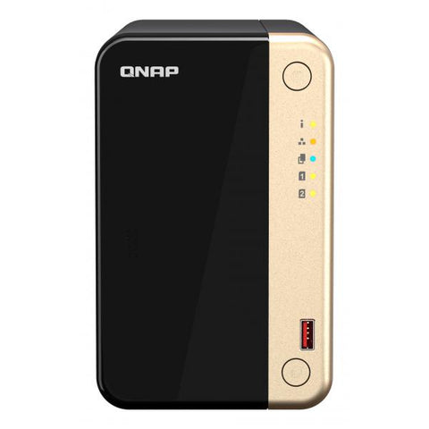 QNAP TS-264 NAS Tower Collegamento ethernet LAN Nero, Oro N5095