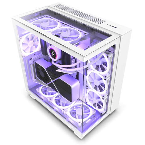 Torre de techo midi NZXT H9 Elite blanca 