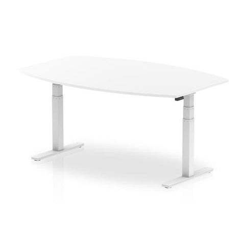 Dynamic I003567 scrivania (Dynamic High Gloss 1800mm Writable Boardroom Table White Top White Height Adjustable Leg I003567 DD)