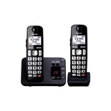 Panasonic KX-TGE822EB telefono Telefono DECT Identificatore di chiamata Nero (PANASONIC KX-TGE822EB TWIN) - Versione UK