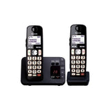 Panasonic KX-TGE822EB telefono Telefono DECT Identificatore di chiamata Nero (PANASONIC KX-TGE822EB TWIN) - Versione UK