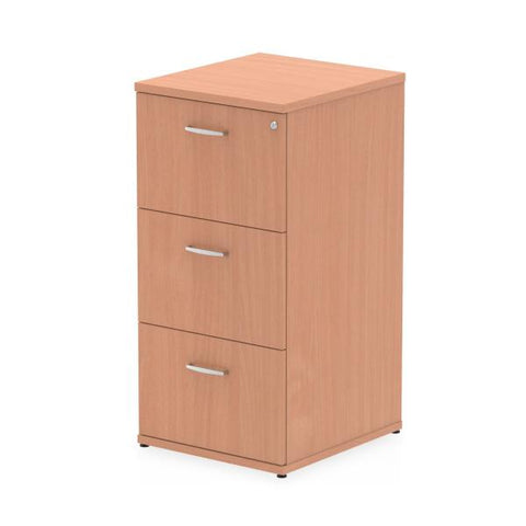 Dynamic I000073 schedario e accessori Truciolare rivestito di melamina [MFC] Faggio (Impulse 3 Drawer Filing Cabinet Beech I000073 DD)