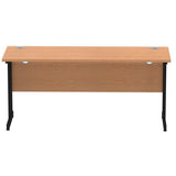 Dynamic MI003301 scrivania (Impulse 1600 x 600mm Straight Desk Oak Top Black Cantilever Leg MI003301 DD)