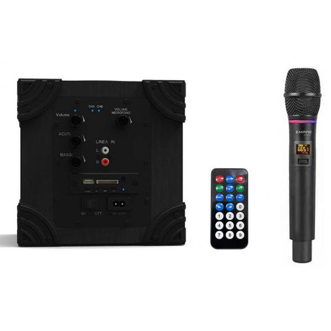 SPEAKER EMPIRE PORTATILE QUBO CON MICROFONO 100W MICR.ICE INCLUSO