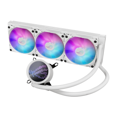 ASUS ROG Ryuo III 360 ARGB White Edition Processore Kit di raffreddamento a liquido 12 cm Bianco (Asus ROG Ryuo III 360 ARGB 360mm Liquid CPU Cooler, 8th Gen Asetek Pump, 3 x ARGB Fans, Anime Matrix