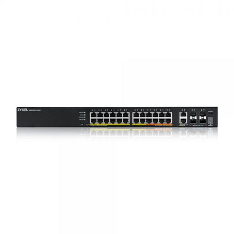 Zyxel XGS2220-30HP Gestito L3 Gigabit Ethernet [10/100/1000] Supporto Power over Ethernet [PoE] Nero (Zyxel XGS2220 Series XGS2220-30HP - Switch - accesso GbE L3 a 24 porte, NebulaFLEX Cloud, con 6 u