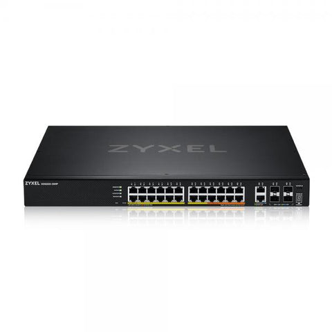 Zyxel XGS2220-30HP Gestito L3 Gigabit Ethernet [10/100/1000] Supporto Power over Ethernet [PoE] Nero (Zyxel XGS2220 Series XGS2220-30HP - Switch - accesso GbE L3 a 24 porte, NebulaFLEX Cloud, con 6 u