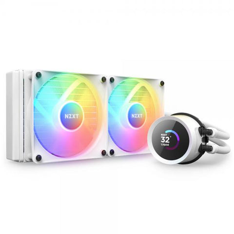 NZXT Kraken 240 RGB Procesador de líquido todo en uno 12 cm Blanco 1 pz (NZXT KRAKEN 240 RGB LIQUID COOLER WHT) 