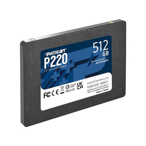 PATRIOT P220 SSD 512GB 2.5" SATA III READ:550MB/WRITE:500 MB/s